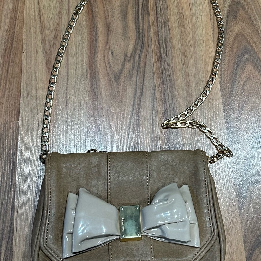 Deux lux bow bag camel